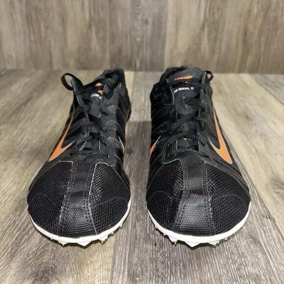 Nike Men's US Size 13 Zoom Rival D Black Orange Spike Track Shoes 414533-001 - Picture 3 of 12